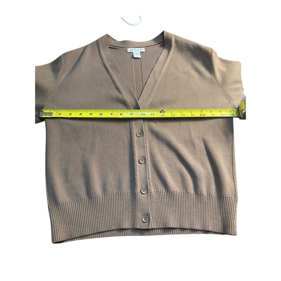 Athleta Women's Taupe Sweater Button Down Cardigan Long Sleeve Size Medium - Picture 4 of 11